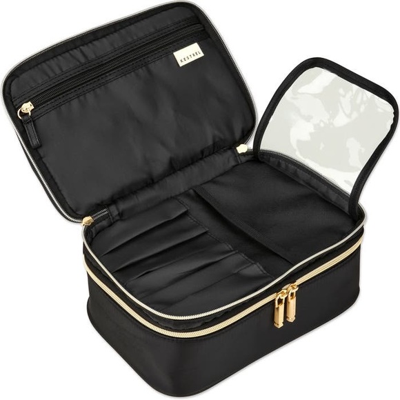 Kestrel Black Double Zip Train Makeup Case - Picture 4 of 8